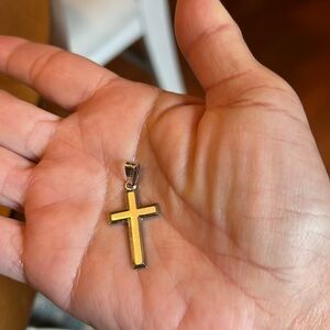 14k white gold Cross Pendant
